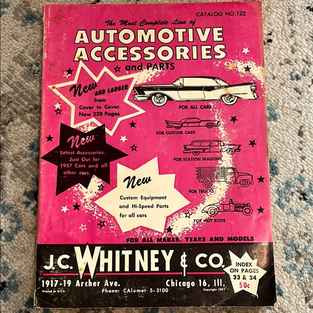 Vintage 1957 J.C. Whitney Automotive Catalog
